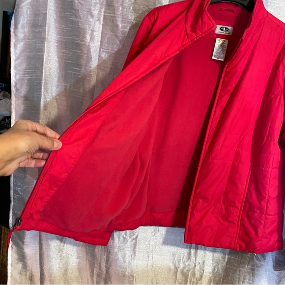 Athletic Works quilted zip jacket GUC size XL, color Moroccan Pink, cozy - Picture 6 of 9